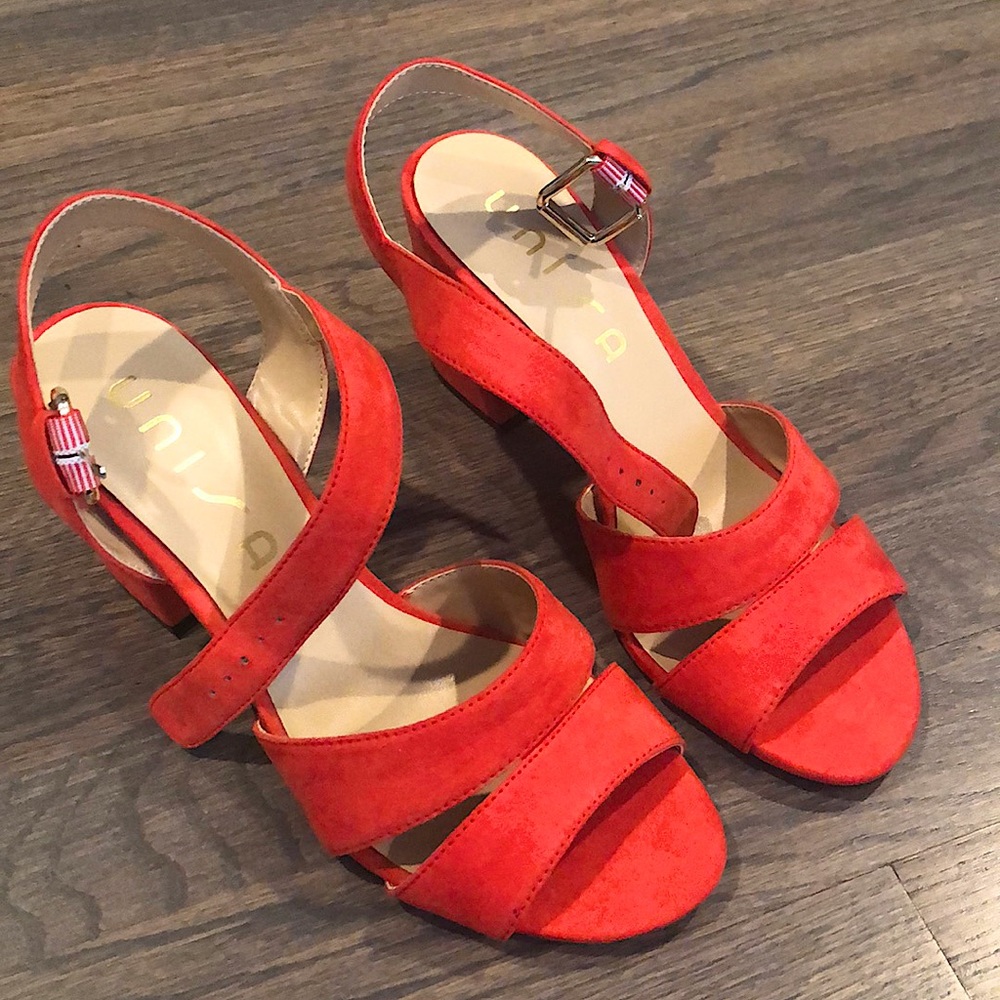 New Unisa Red Heeled Sandals - Picture 6 of 9